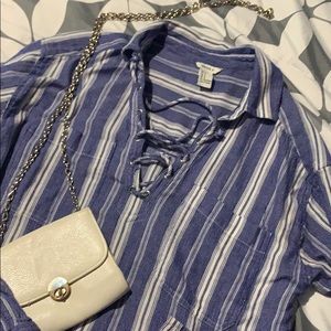 Forever 21 top and small cross body bag